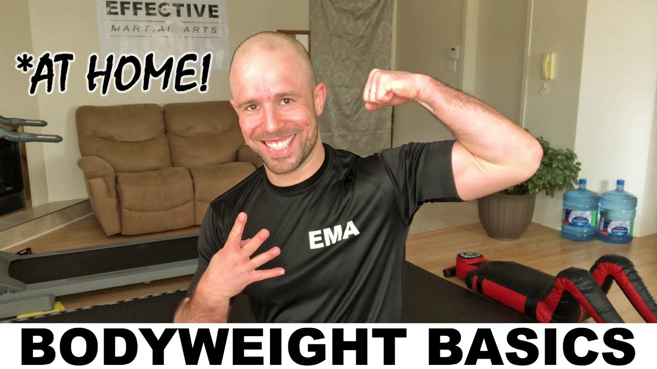 The 4 MOST Important Bodyweight Exercises for Beginners 💪 (Full-Body, No Equipment!)