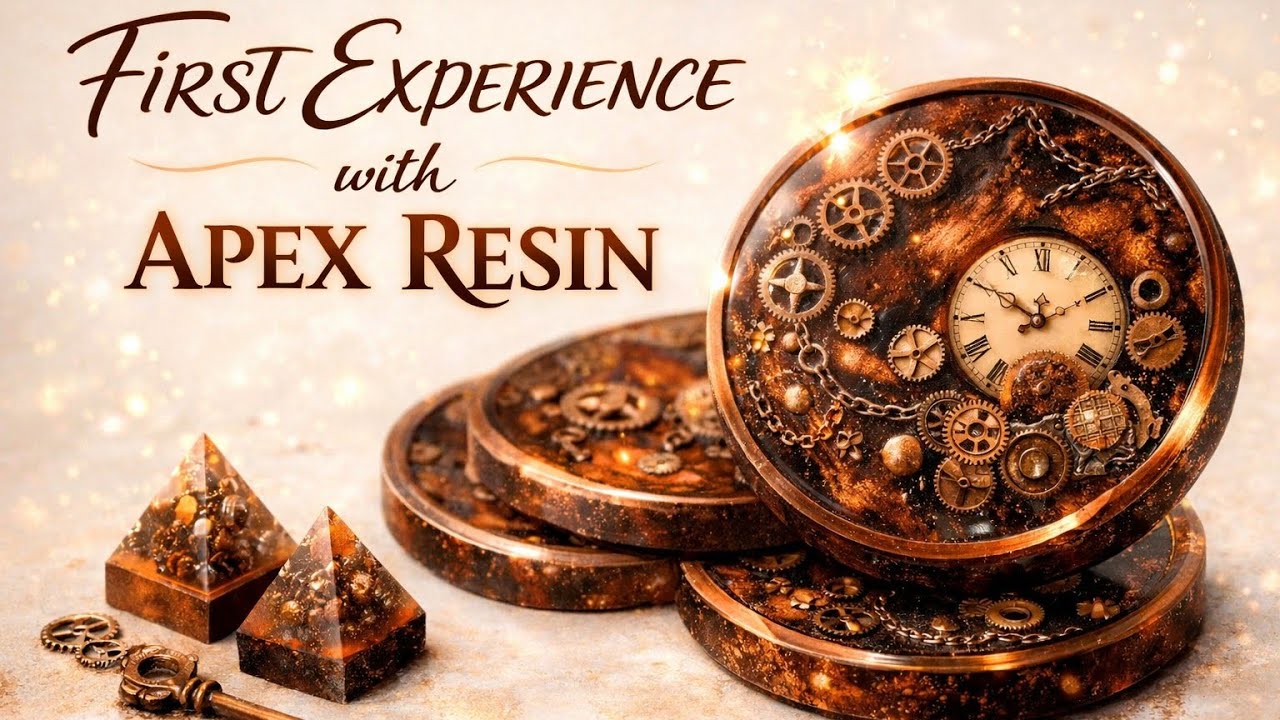 STEAMPUNK COASTERS ⚙️ NEW AFFILIATE with APEX RESIN ✨⚙️@apexresin #apexresin 