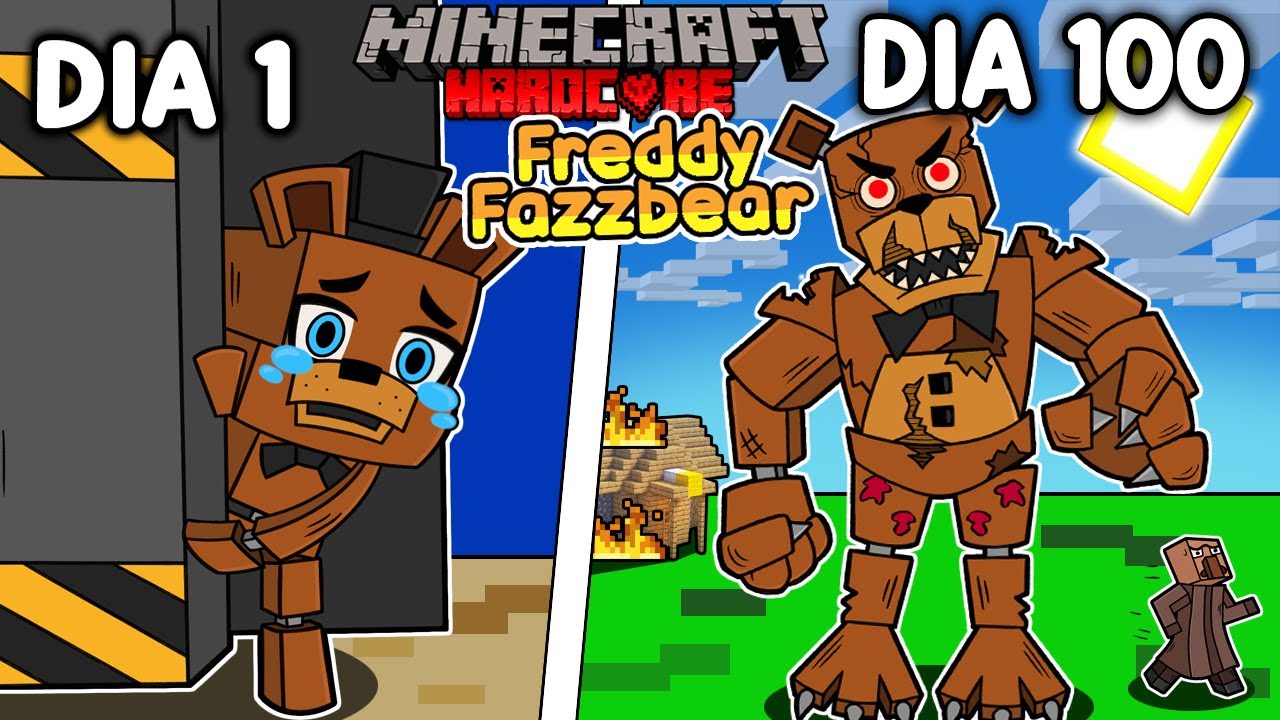 🐻Sobreviví 100 DÍAS siendo FREDDY FAZBEAR en Minecraft HARDCORE!
