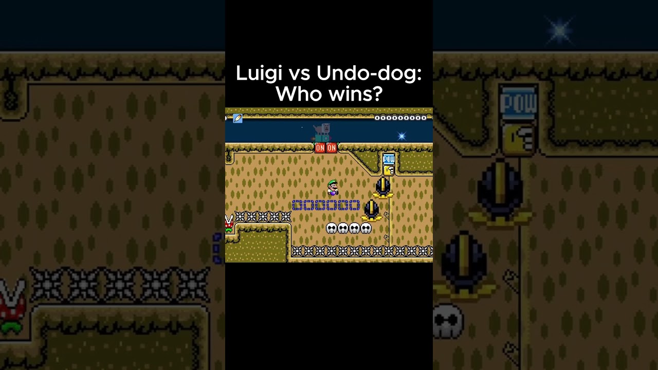 Luigi vs Undo-dog: Who Wins in Super Mario Maker 2 #mario #nintendoswitch #nintendo