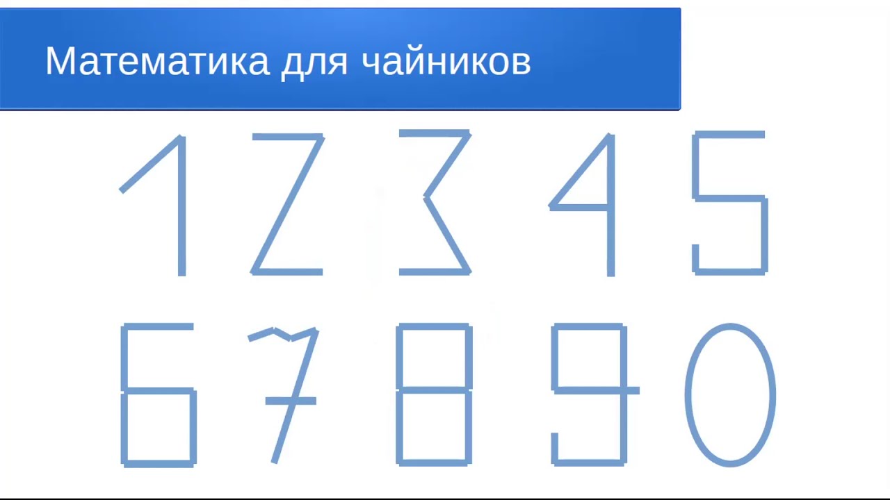 Почему цифры так пишутся?