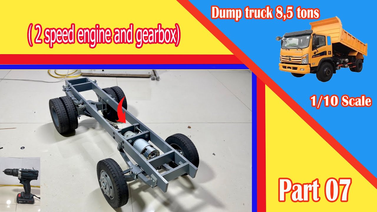 How to make a truck engine from a battery drill - Part 07 | NHT creation