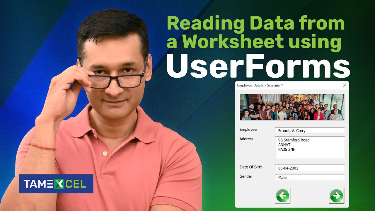Read data from a worksheet and display in UserForm