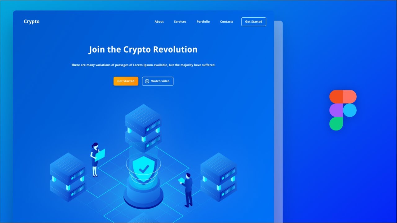 Crypto Web Design UI in Figma Tutorial