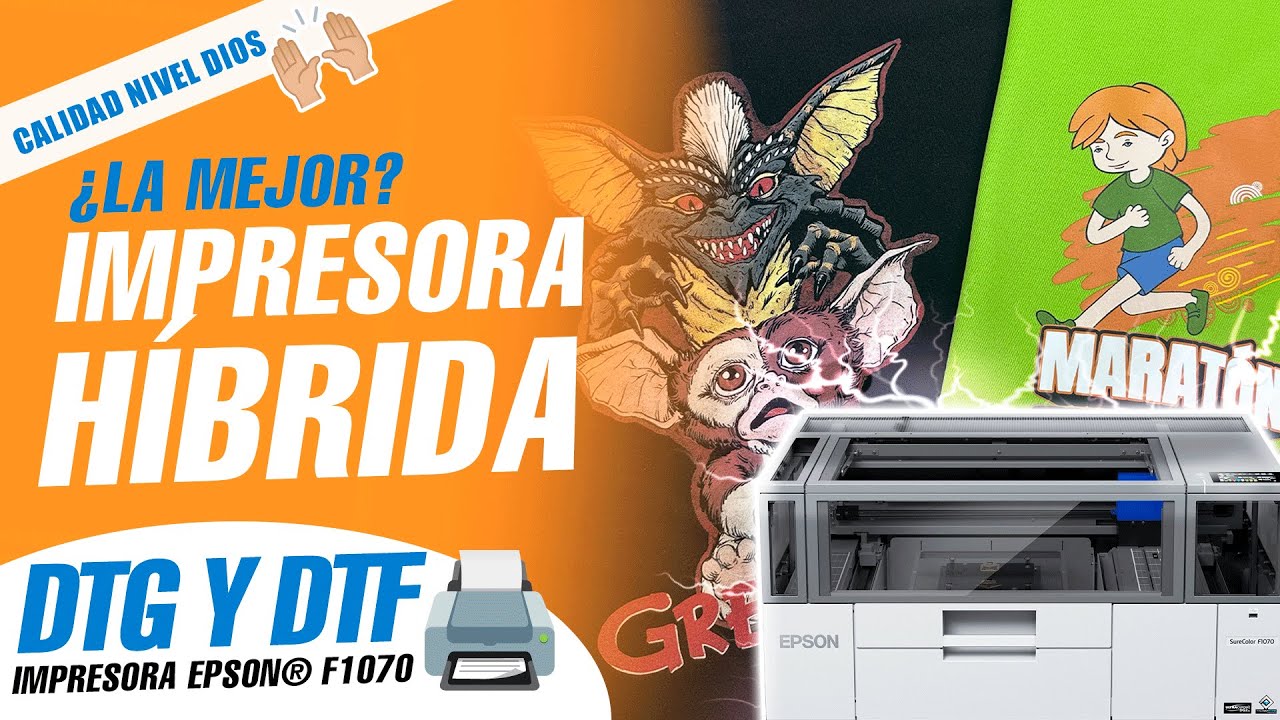 🖨️ Epson Surecolor®️ F1070: ¡Impresora HÍBRIDA para Personalización Textil DTG y DTF!