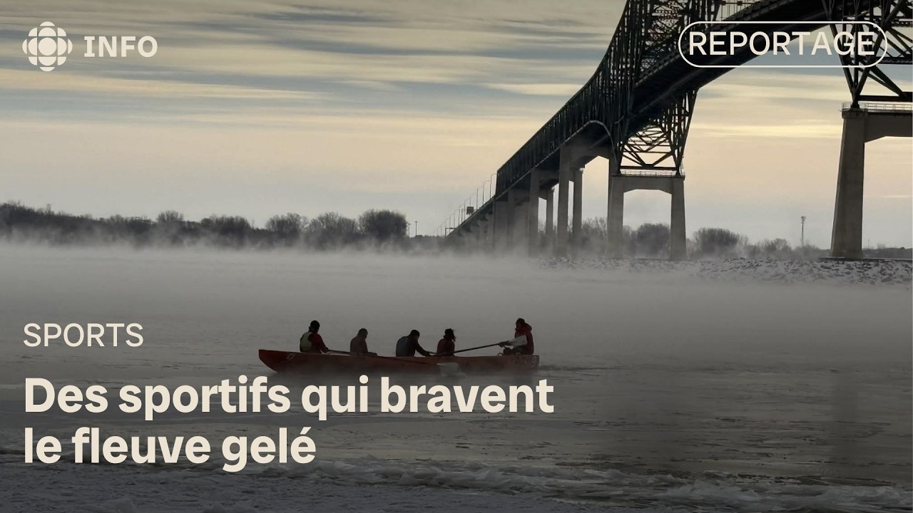 Des sportifs en Mauricie qui bravent le fleuve gelé