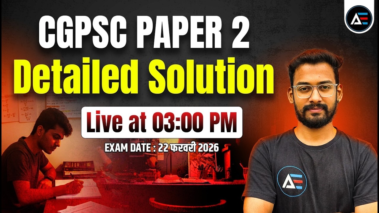 CGPSC PAPER 2 || MATHS & REASONING || Detailed Solution || By Shashwat sir