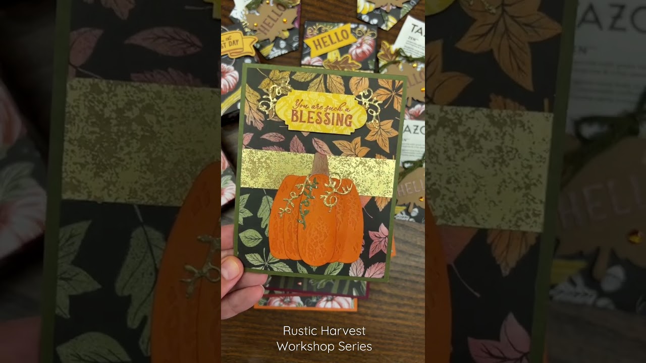 Have you tried Heat Embossing?  my Rustic Harvest Workshop Series. 