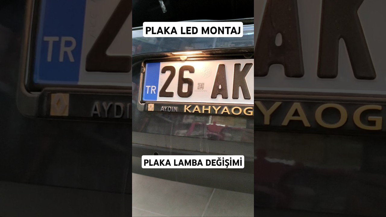 PLAKA LED MONTAJI | PLAKA LAMBA DEĞİŞİMİ - Renault Megan/Clio Plaka Led Değişimi #otomotif #oto