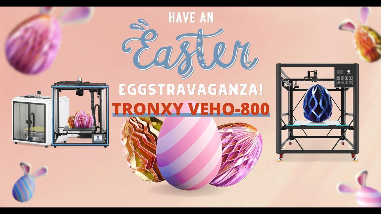Easter egg 3d print model & Ceramic 3D Printed Easter Bunny Printed by Tronxy 3d printers