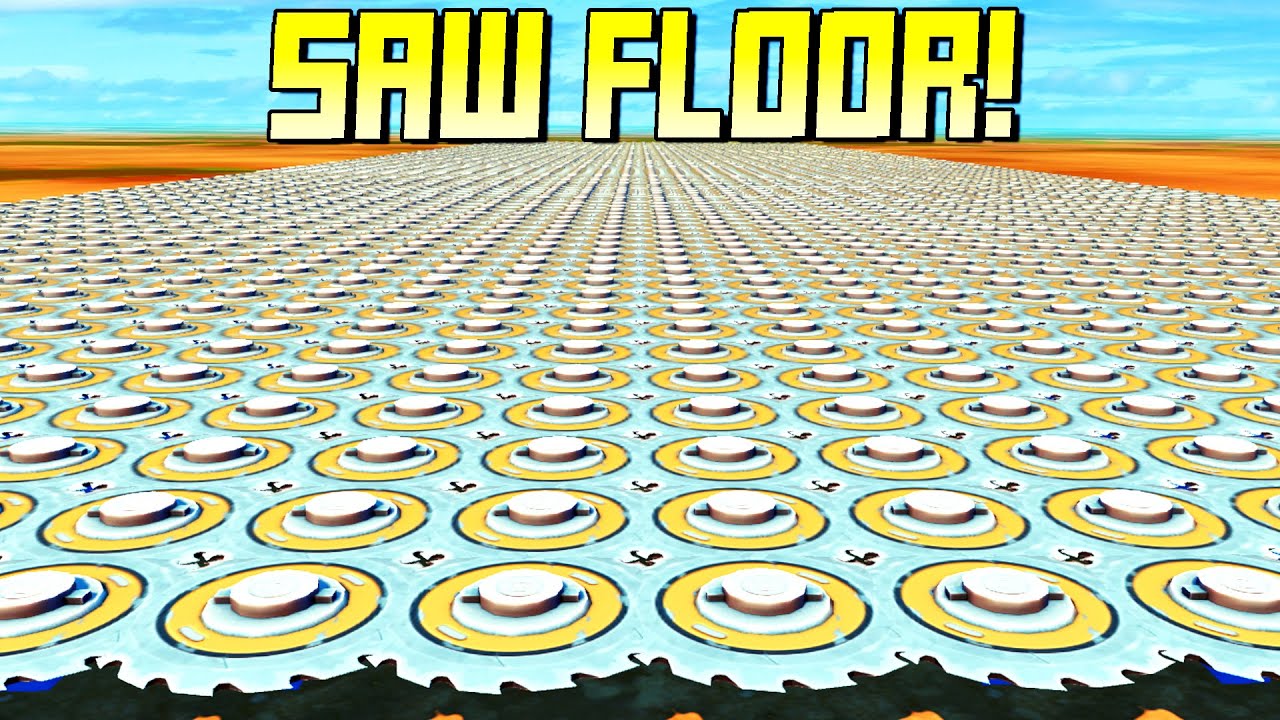 I Built a Floor of 3584 Saw Blades for *Point*less Experiments! - Scrap Mechanic Gameplay
