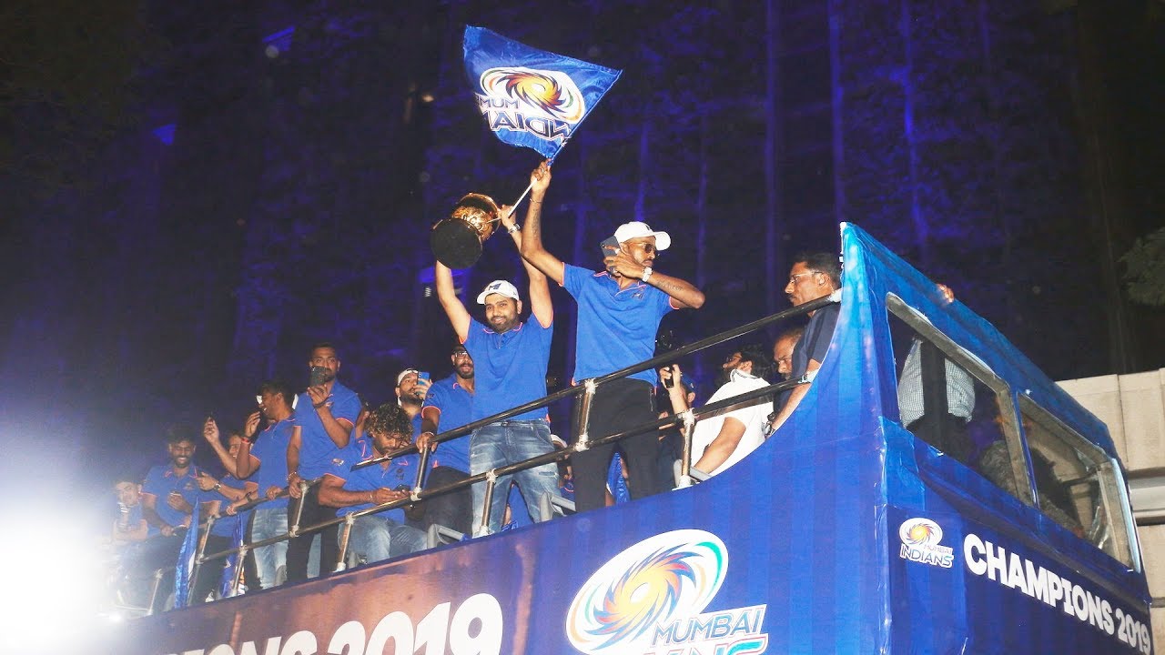 Mumbai Indians Team Celebration After Winning IPL 2019