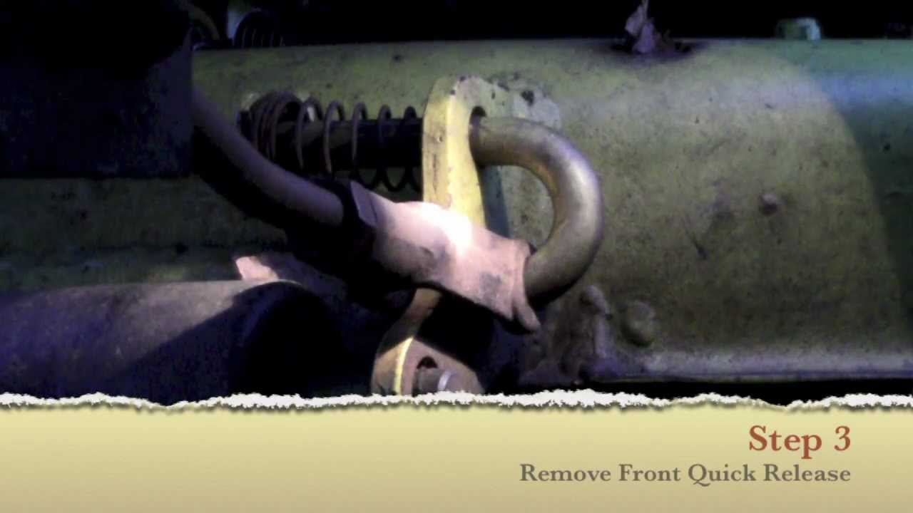 How to Take Off the Mowing Deck on a John Deere 240
