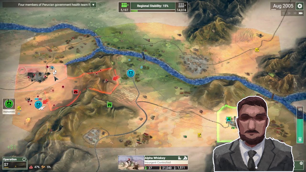 Rebel Inc Golden Sands Mega Brutal Civil Servant