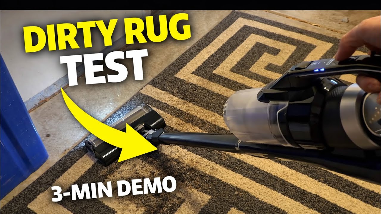 Bissell ICON Pet Turbo Test &ndash; Deep Cleaning a Filthy Garage Rug