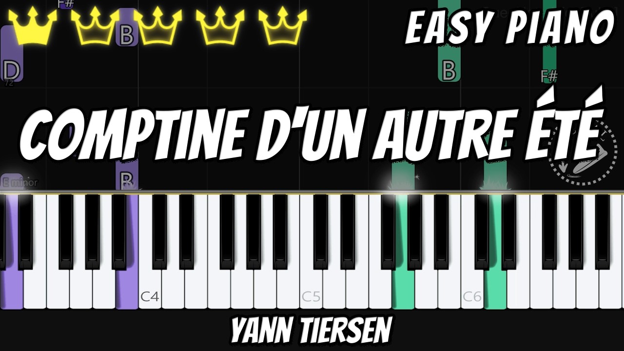 Yann Tiersen: Comptine d'un autre &eacute;t&eacute; (Am&eacute;lie) - Easy Piano Tutorial
