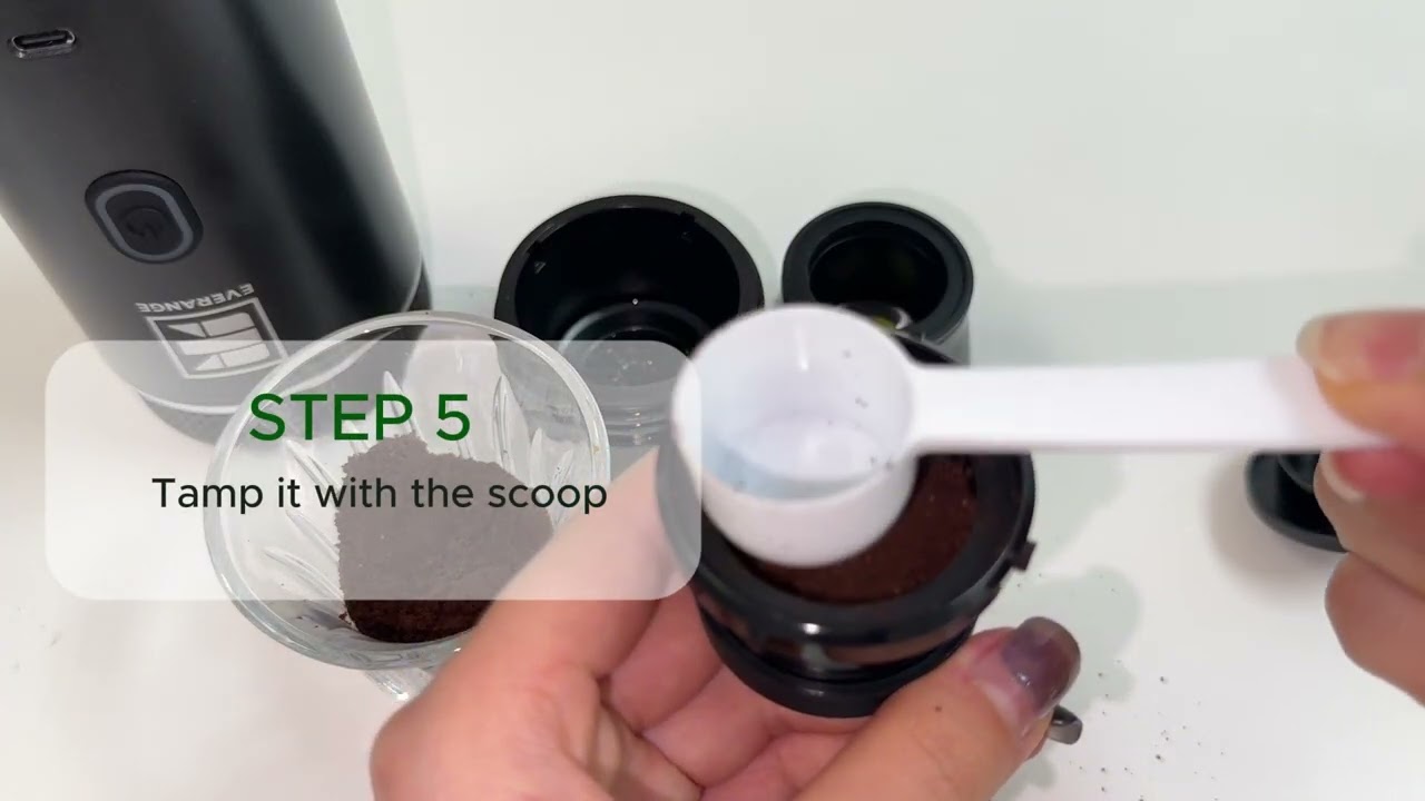 How To Make Espresso With The EVERANGE Portable Espresso Machine (Ground Coffee)