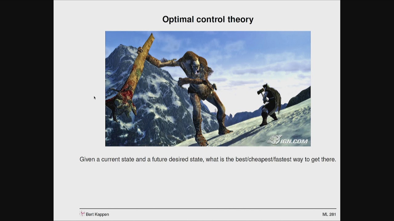 Control Theory and Path Integral Methods - 1