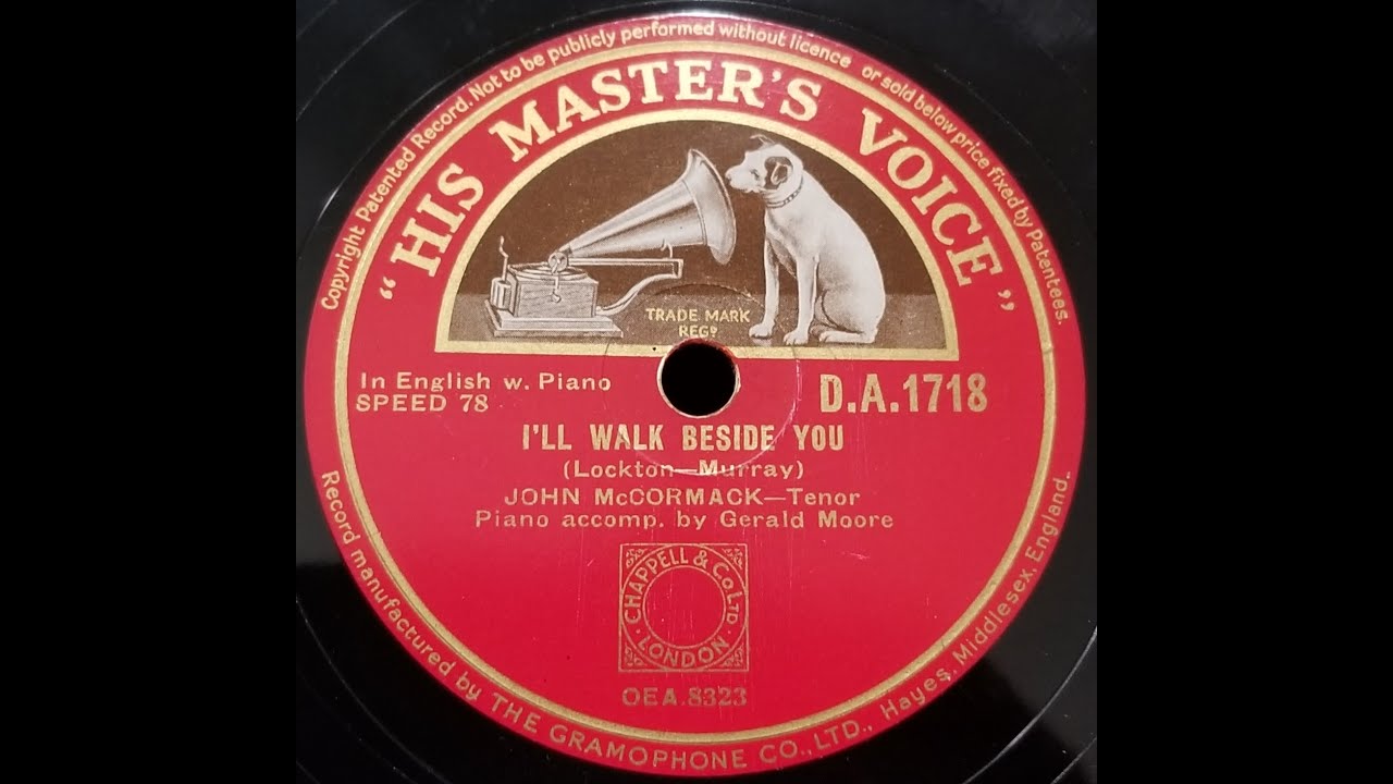 John McCormack - I'll walk beside you (Edward Lockton-Alan Murray) recorded 11/30/1939  HMV DA1718