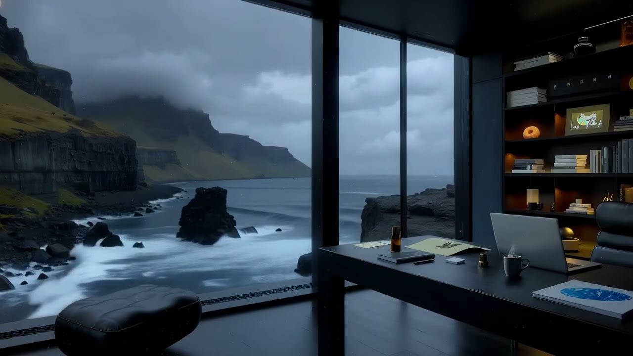 Deep Work Music for Focus - Serene Work Zone | Ocean Ambiance Study Session