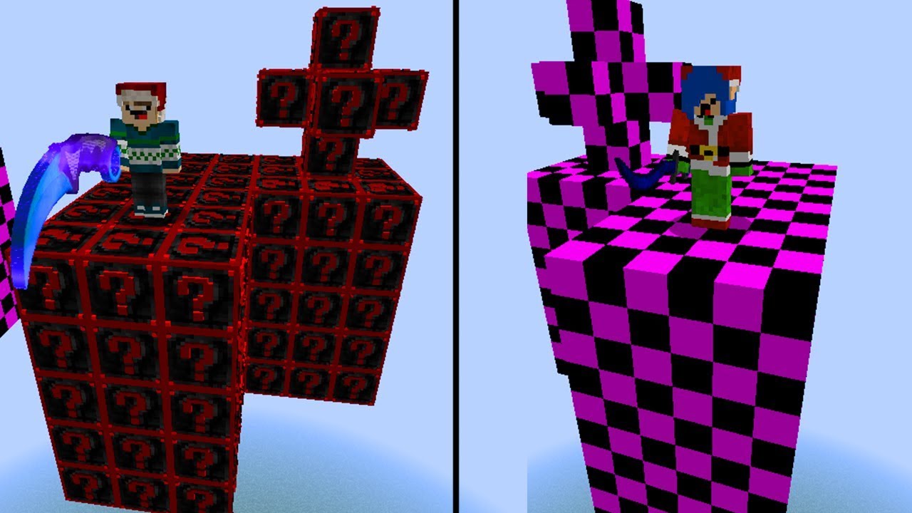 ILHA PESADELO vs ILHA BUGADA?? (MINECRAFT ILHA LUCKY BLOCK)