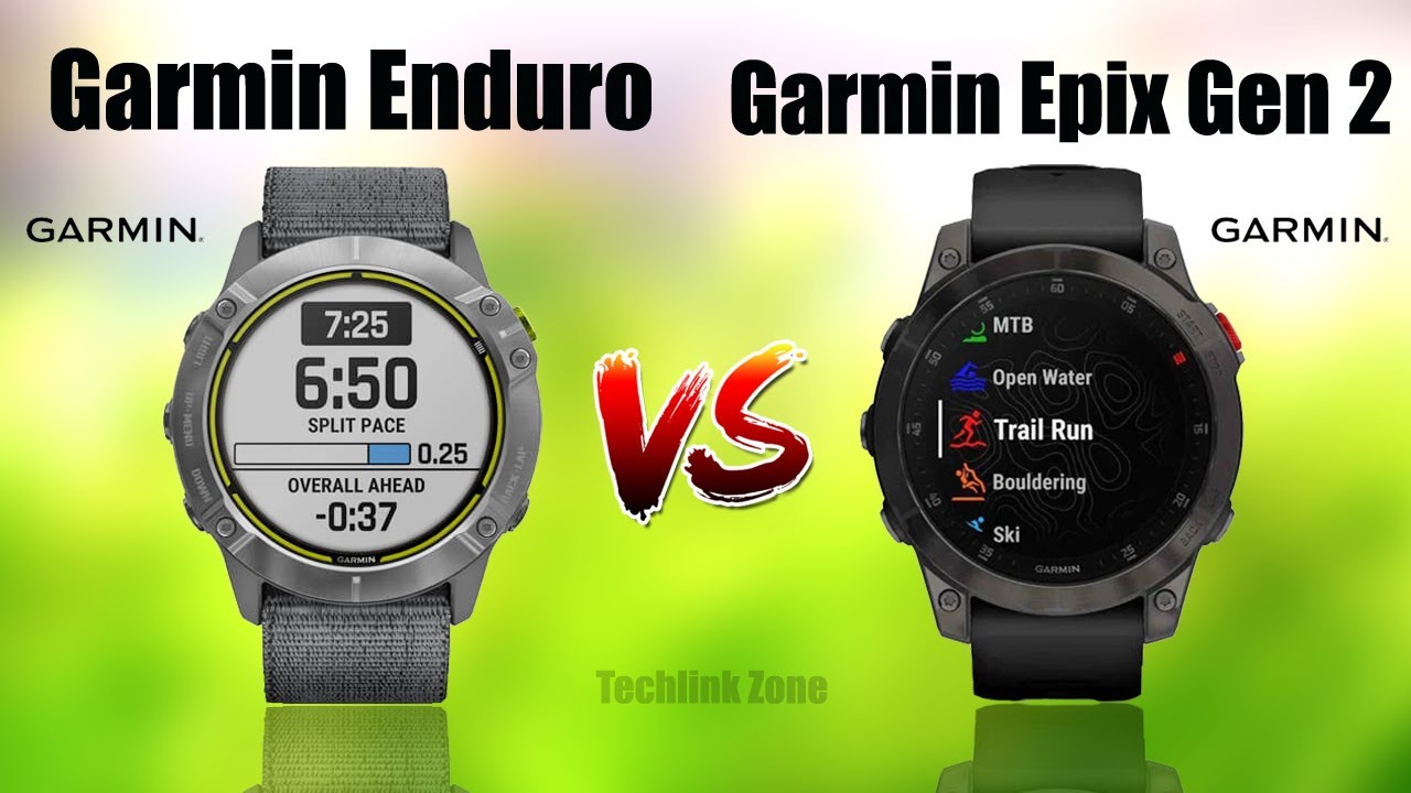 Garmin Enduro vs Garmin Epix Gen 2 Smartwatch Comparison