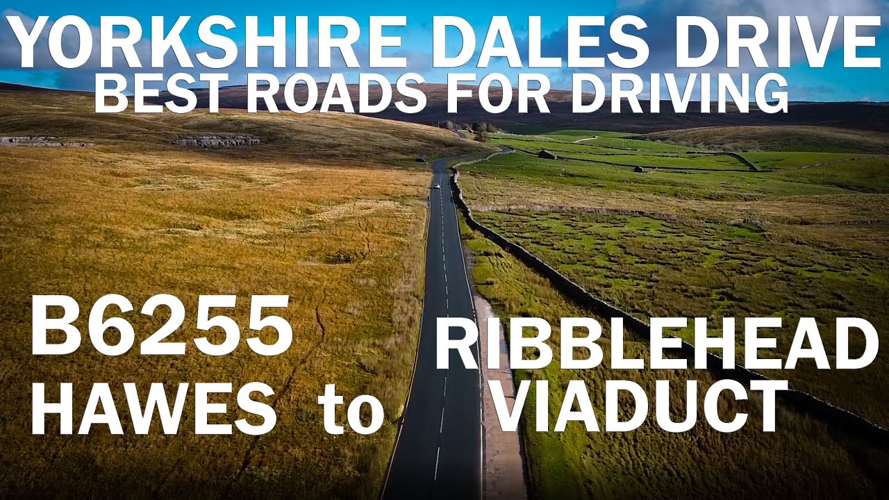 Yorkshire Dales drive B6255 Hawes to Ribblehead Viaduct - amazing road in Dales 4K