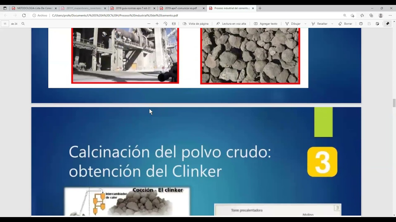 Fabricación del cemento