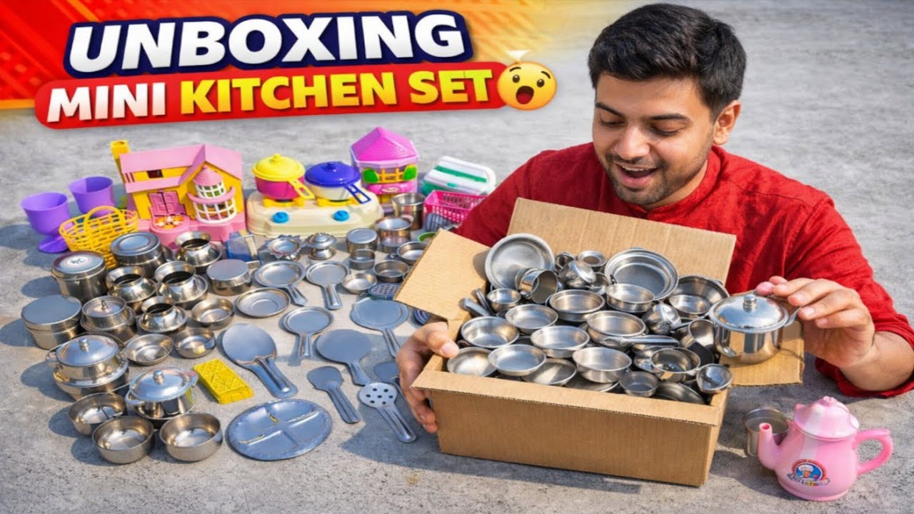 8:34 Minutes Satisfying with Unboxing Hello Kitty Kitchen Set | How to Play Kitchen Set at Home