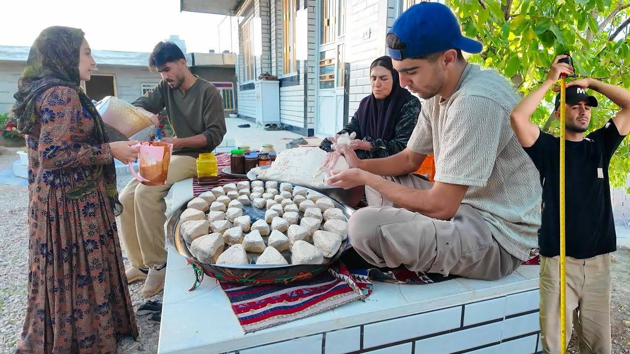 🏩Preparing Milad&rsquo;s House Foundation for Rebar Work|Ajav Makes Traditional Kashk&Qara from Goat Milk 