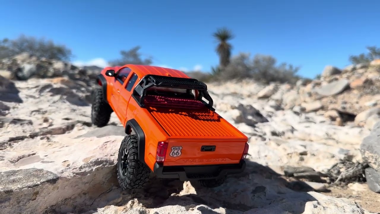 Fcx24m Tacoma Orange Crush Mod edition first trail/crawl run#fcx24 #fms #tacoma 