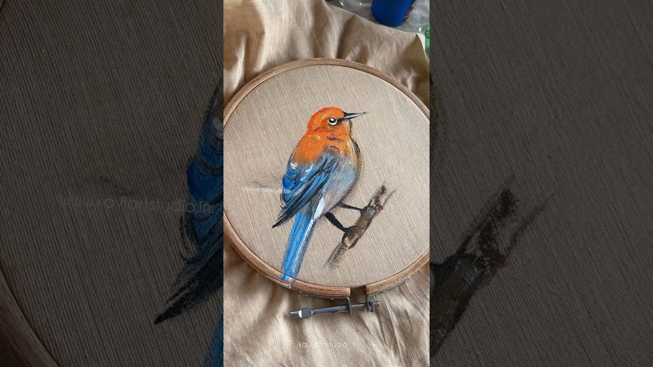 Freehand fabric painting 🕊️