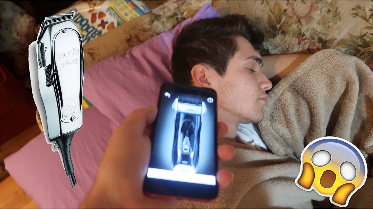 SHAVING HAIR PRANK ON JAKE DUFNER ! (HE HITS ME )