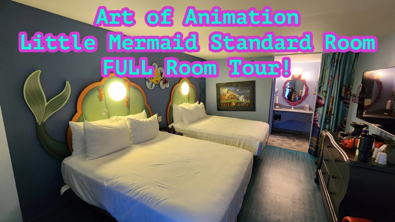 Art of Animation Resort Little Mermaid Standard Room Tour | Room 9524 | March 2025