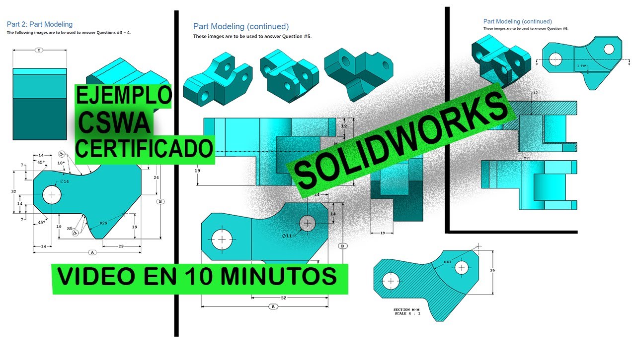Ejemplo Examen CSWA Solidworks | parte #1