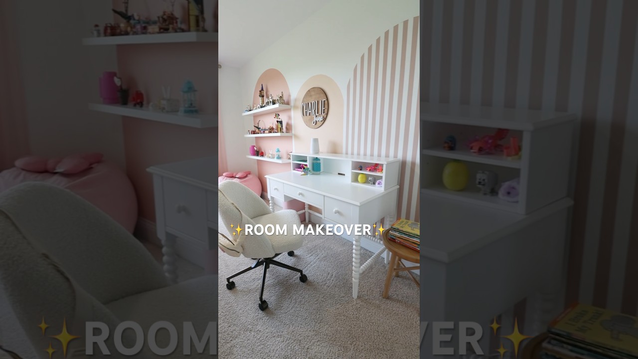 6 year old daughter&rsquo;s room makeover reveal! #roommakeover #diy