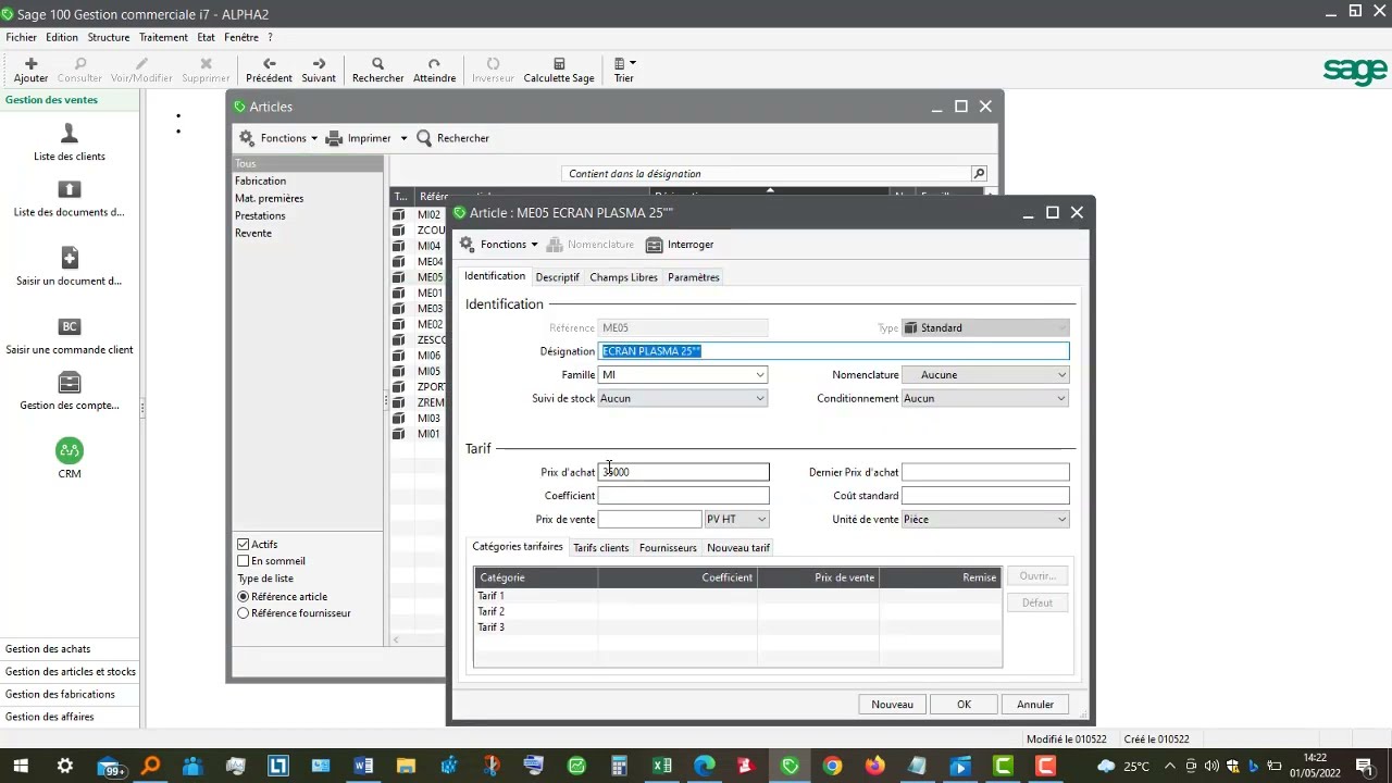 COMMENT IMPORTER LES ARTICLES EXCEL VERS SAGE GESTION COMMERCIALE