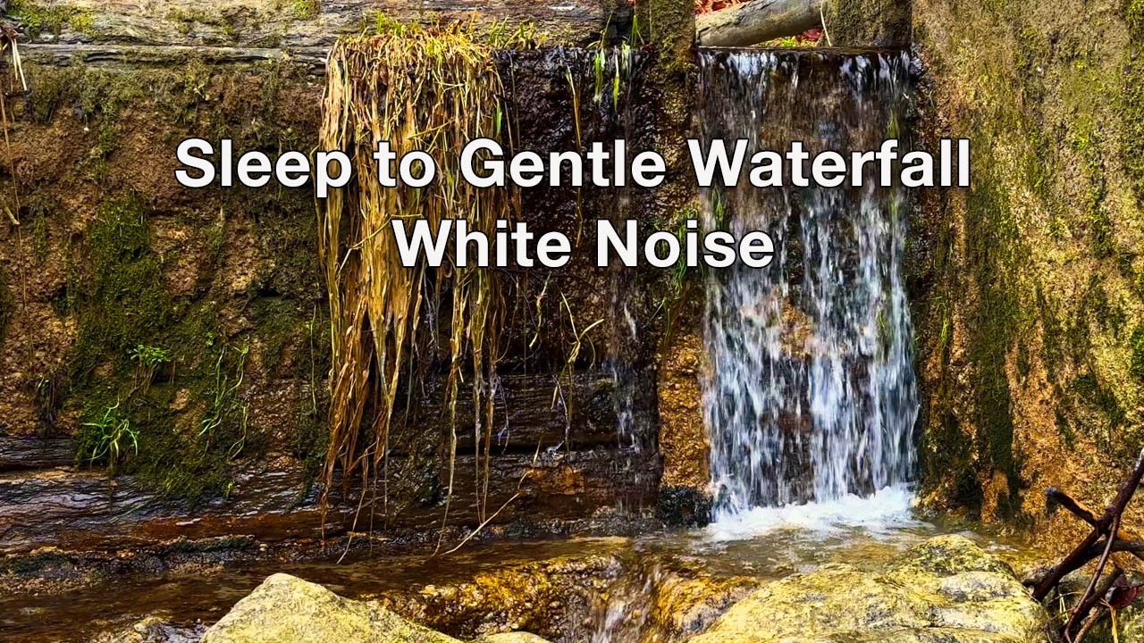 Gentle Waterfall White Noise for Sleep 💧 Small Dam Water Sounds | Deep Relaxation ASMR