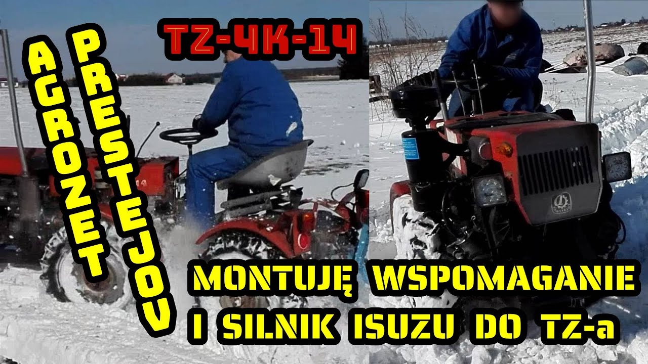 TZ-4K-14, TZK, TZ4K14, WYMIANA SILNIKA NA 1,5td ISUZU + WSPOMAGANIE, MINI TRAKTOR, SWAP, TRAKTOR