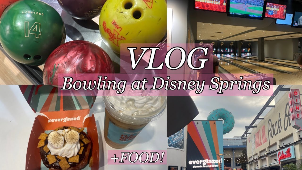BOWLING at Disney Springs! | Funny Vlog 