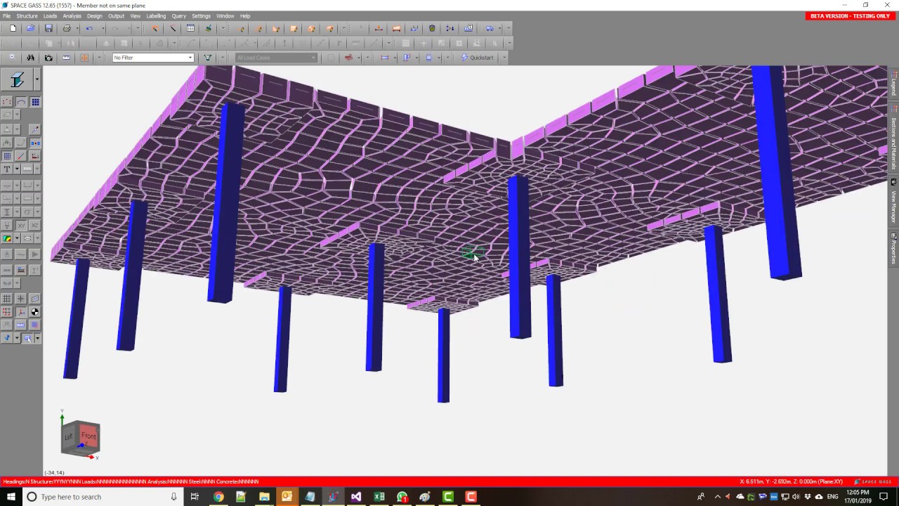 SPACE GASS Tutorial: Flat Slab model creation + Mesh tools