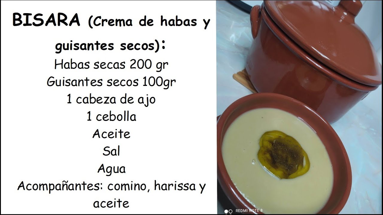 Bisara _ Crema de Habas y Guisantes Secos _ Potaje vegetal