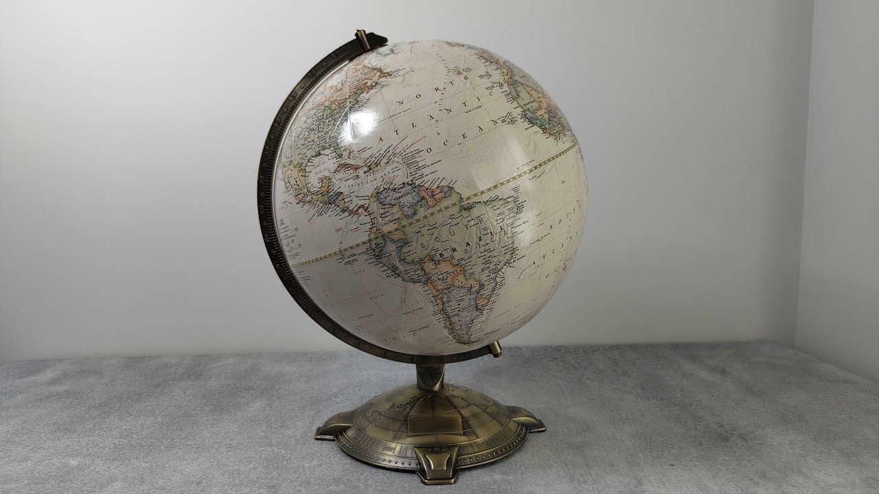 Allanson 12″ Antique Raised Relief Desk National Geographic Collection – Replogle Globes