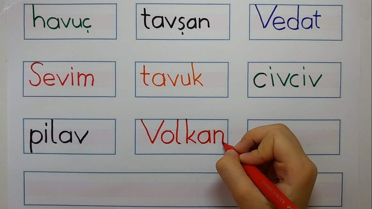 V Harfi Kelime, Cümle Yazma Çalışması - V Harfi Etkinlikleri (Ders 97)