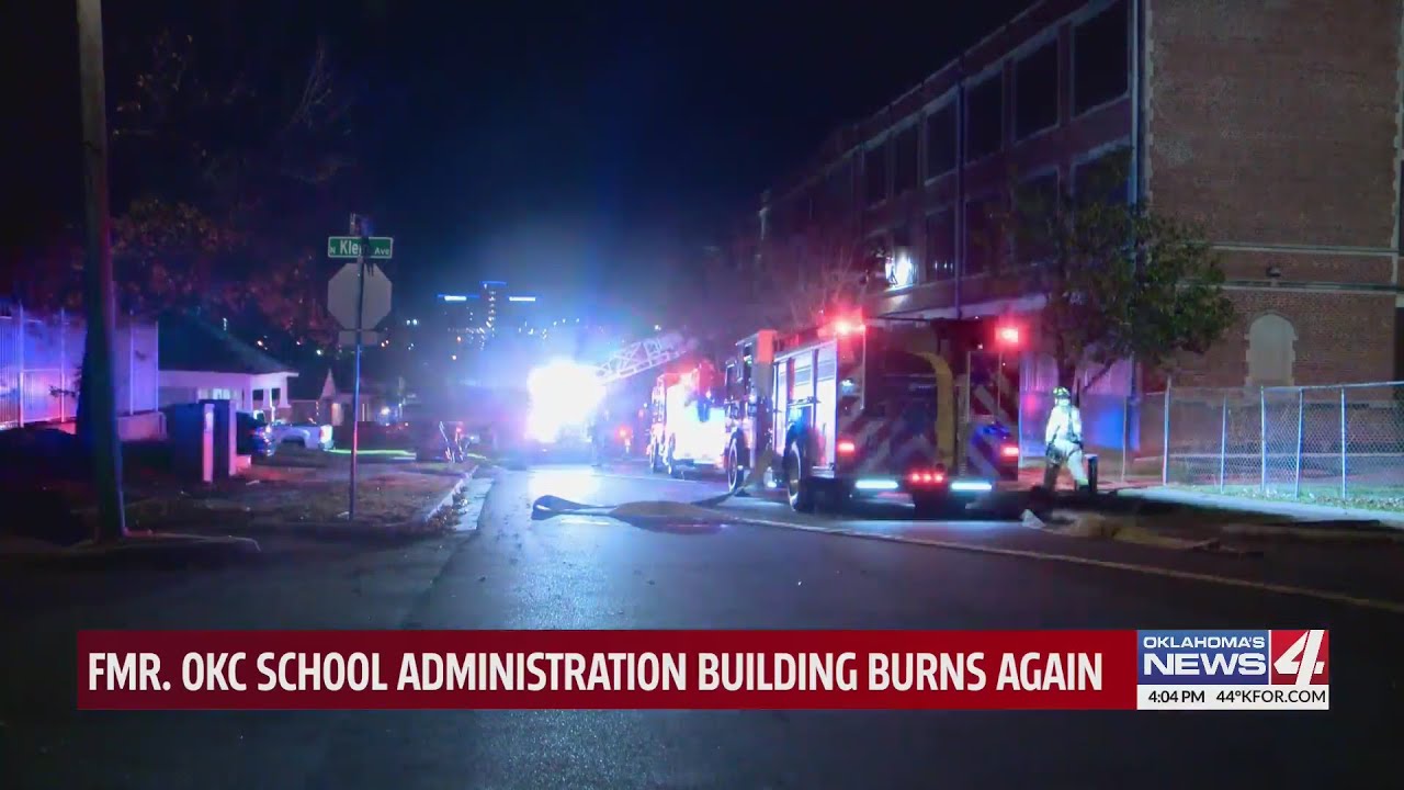 Fmr. OKC school administration building burns again