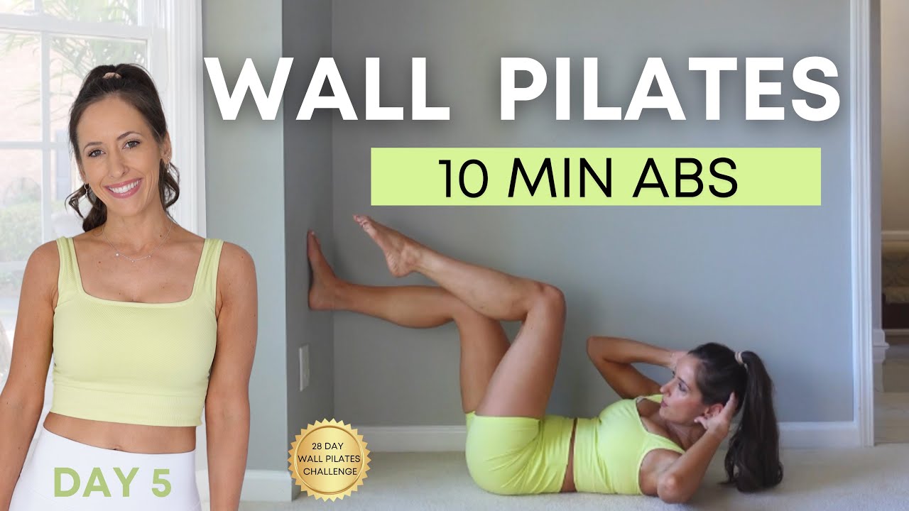 28 Day Wall Pilates Challenge -DAY 5 Wall Pilates Abs