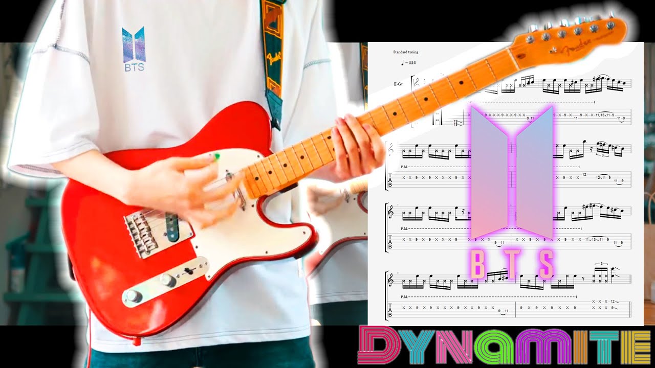 BTS - Dynamite 기타 악보(Guitar TAB) (연주: Yewon)