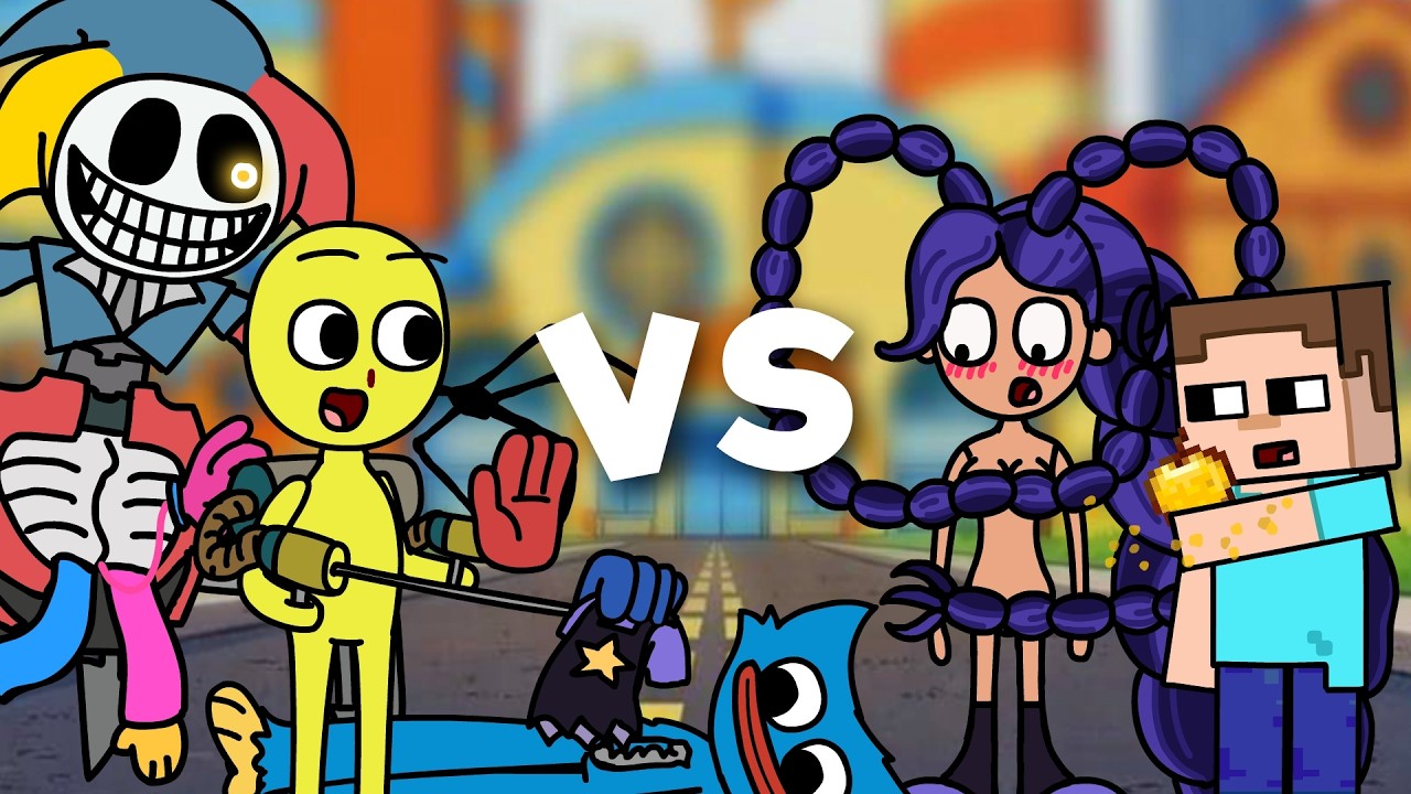 Poppy Playtime Chapter 5 Battles #8 (Player, Prototype, Steve, Lily Lovebraids)