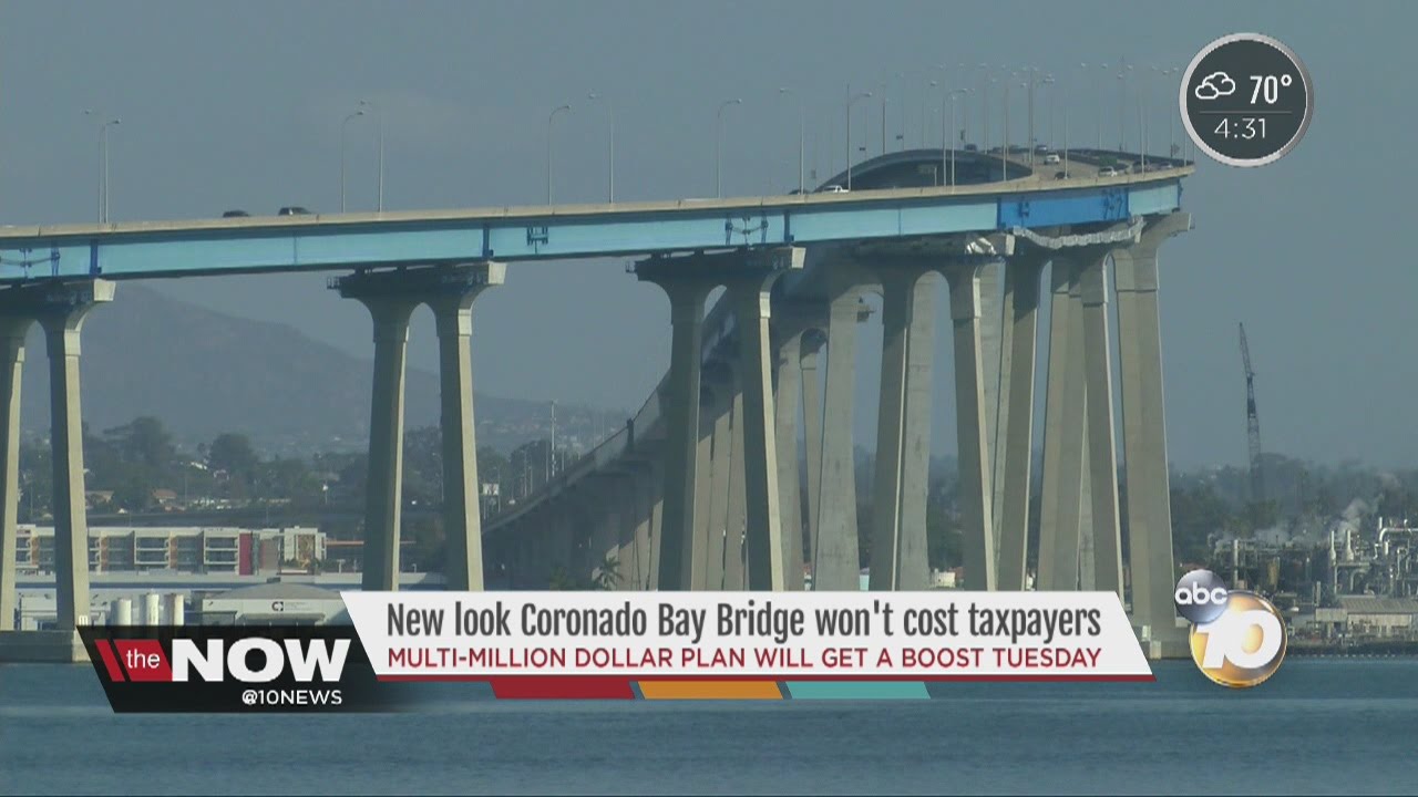 New look for Coronado Bridge won't cost taxpayers