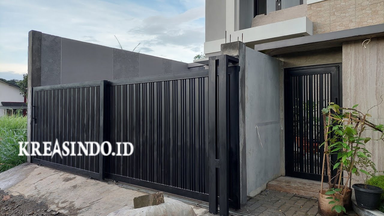 Pintu Pagar Besi Double Sliding Pesanan Bpk Erwin Di Bogor Utara